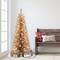 4.5ft. Pre-Lit Rose Gold Tinsel Artificial Christmas Tree